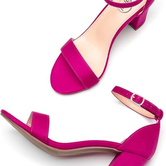 Trary 3" Block Heel Sandals in Rose Pink - Picture 1 of 10